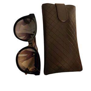 Bottega Veneta Leather Glasses with Case